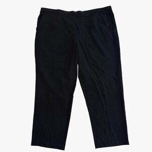 George Womens Black Soot Straight Leg Pull On Pants 3X 22W-24W GW31900